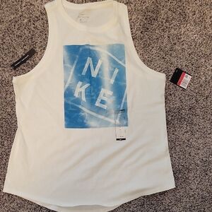 NWT Nike White and Blue Tank Top
